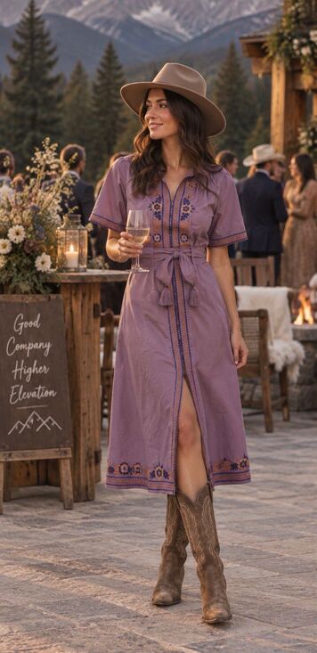 Julia Amory Dresses & Skirts - Julia Amory Daphne Coatue Dress Midi Size XL Embroidered Floral $289.00